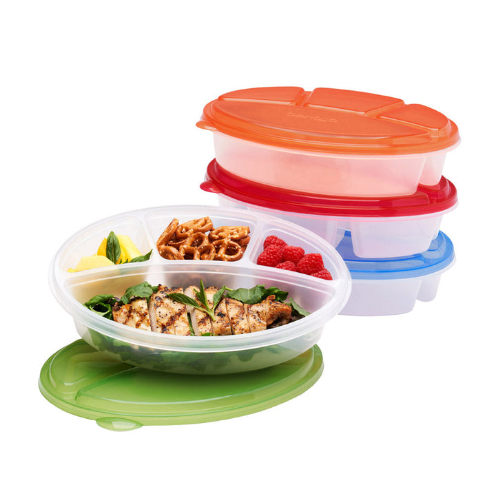 Bentgo Easyboxes 4-Compartment Oval Containers 8-Piece Set I1