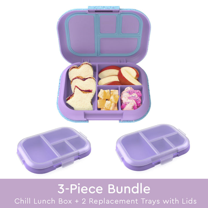 Bentgo Chill Kids Lunch Box & 2 Extra Trays with Lids D5