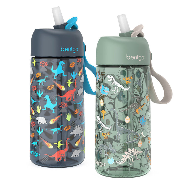 Bentgo Kids Prints Water Bottle (2-Pack) H2