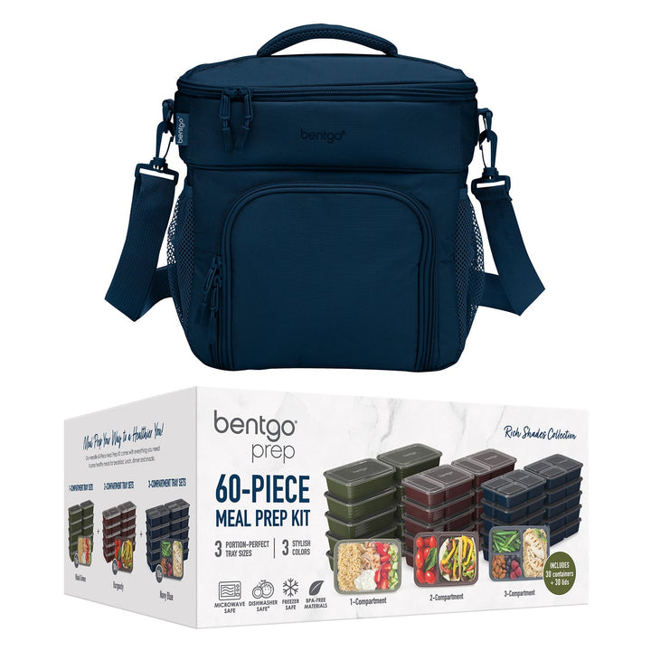 Bentgo Prep Deluxe Bag & 60-Piece Meal Prep Container Set K8