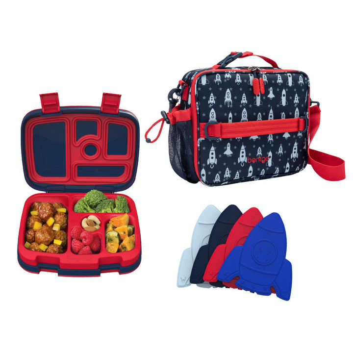 Bentgo Kids Prints Lunch Box, Lunch Bag, & Ice Packs M1